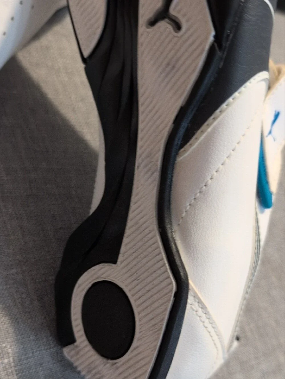 Puma Men’s White, Black and Blue Athletic Sneakers